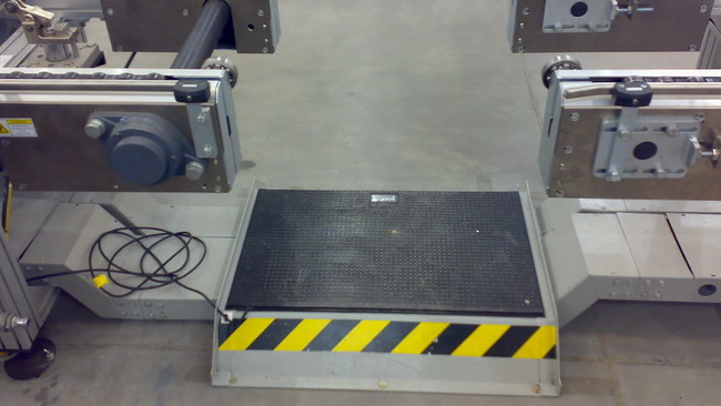 Safety Mat prevents personal injury when people walking across conveyors